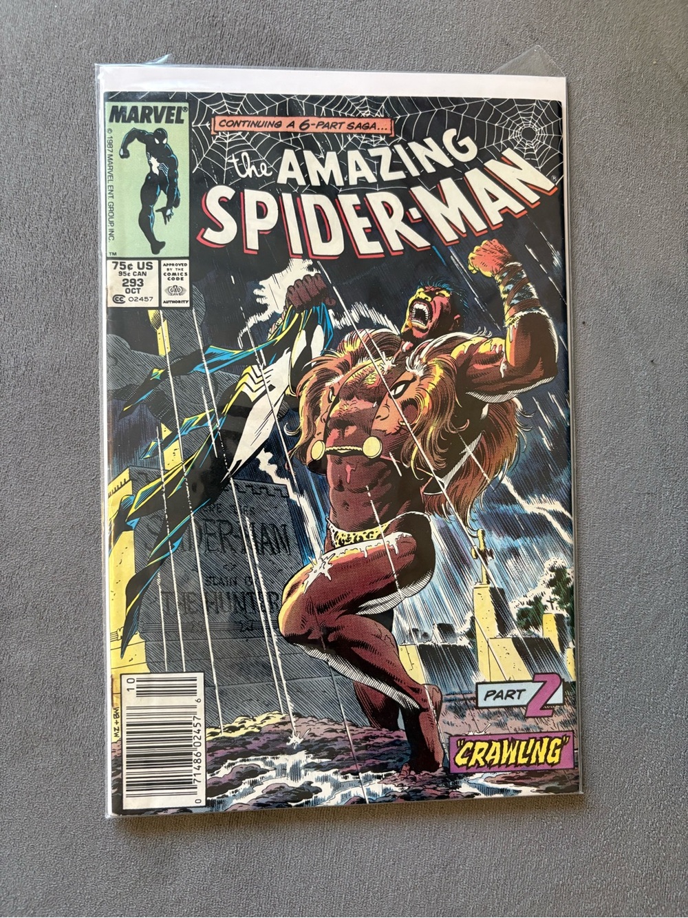AMAZING SPIDER-MAN #293 (VF-) • Newsstand • Marvel Comics 1987 • Kraven
